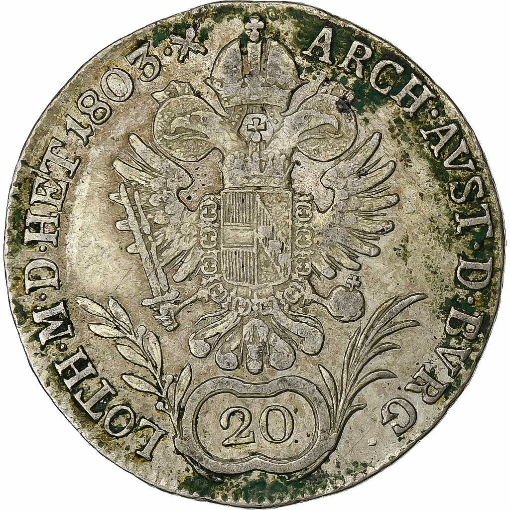 Austria, Franz II, 20 Kreuzer, 1803, Prague, Silver, VF(30-35), KM:2139