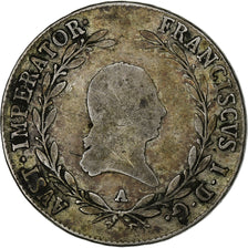 Austria, Franz I, 20 Kreuzer, 1824, Vienna, Silver, VF(20-25)