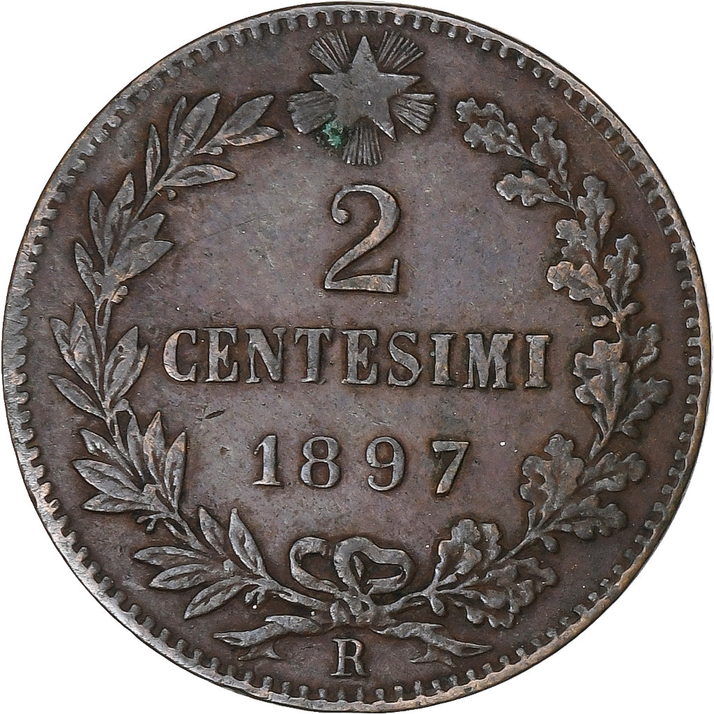 Italië, Umberto I, 2 Centesimi, 1897, Rome, Koper, ZF