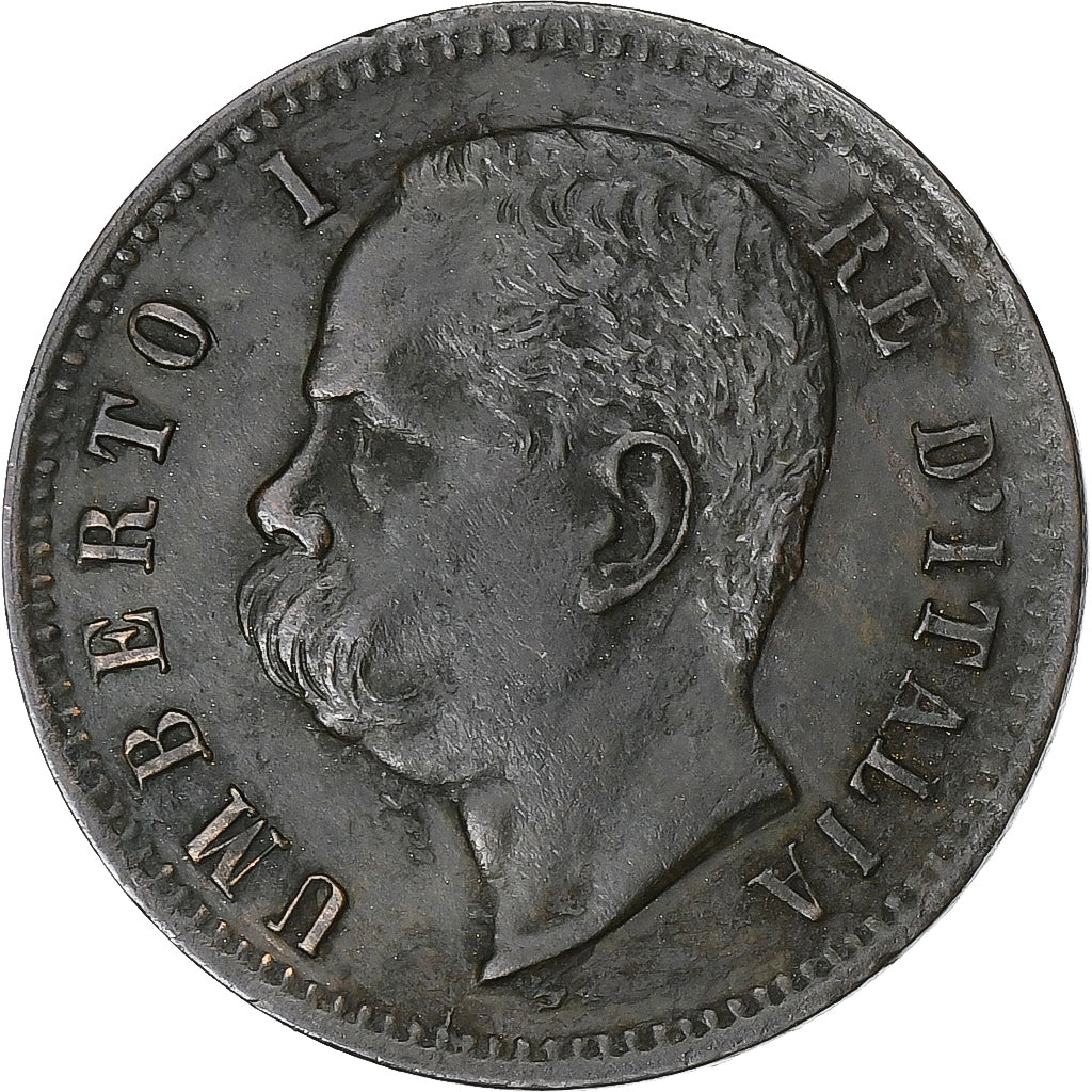 Italy, Umberto I, 2 Centesimi, 1897, Rome, Copper, AU(50-53)