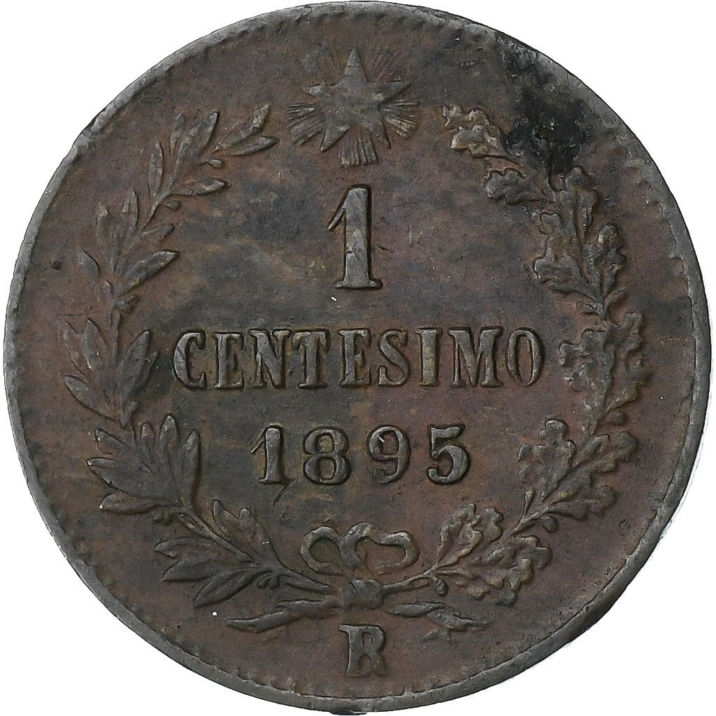 Italy, Umberto I, Centesimo, 1895, Rome, Copper, AU(50-53)