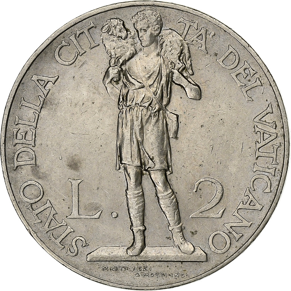 Vatican, Pius XI, 2 Lire, 1933-1934, Rome, Nickel, MS(60-62)