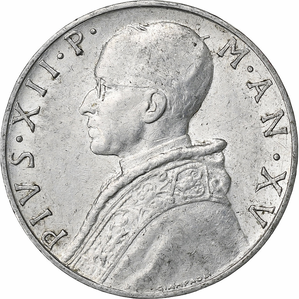 Vatican, Pius XII, 10 Lire, 1953, Rome, Aluminium, SUP