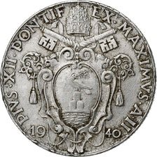 Vatican, Pius XII, 50 Centesimi, 1940, Rome, Acier inoxydable, TTB+