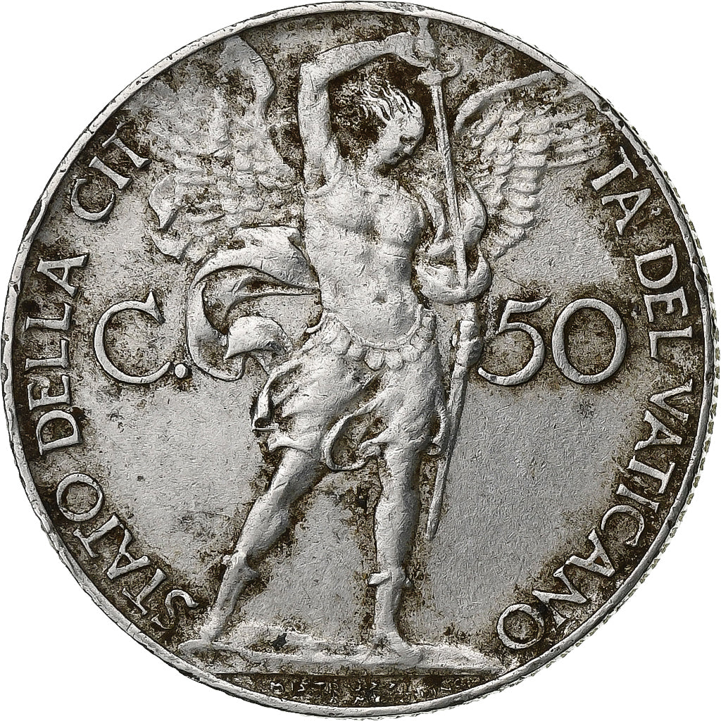 Vatican, Pius XII, 50 Centesimi, 1940, Rome, Acier inoxydable, TTB+