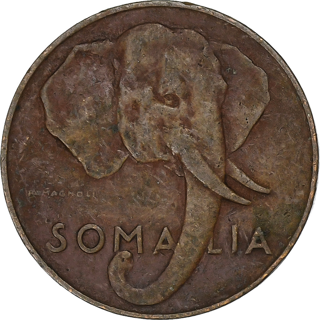 Italian Somaliland, Centesimo, 1950, Rome, Brass, EF(40-45)