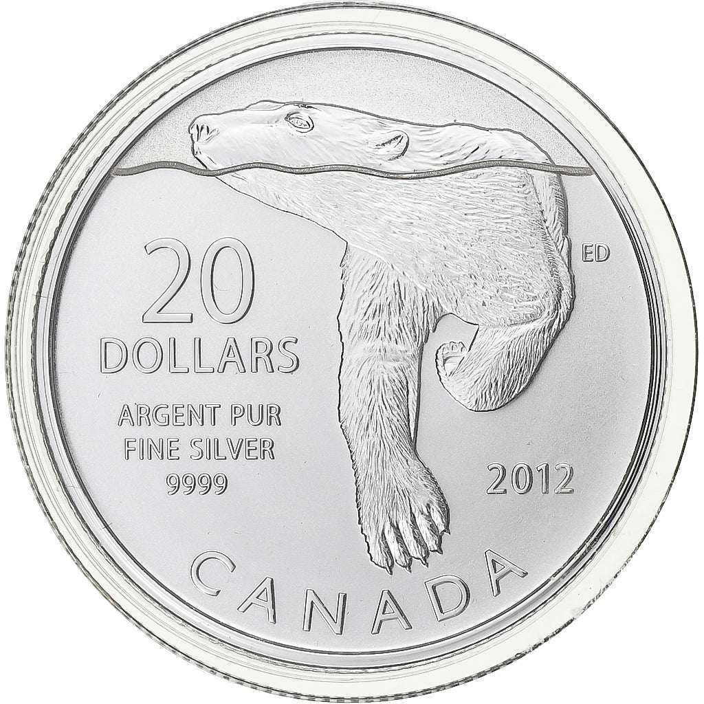 Canada, Elizabeth II, 20 Dollars, Polar Bear, 2012, Ottawa, Argent, FDC