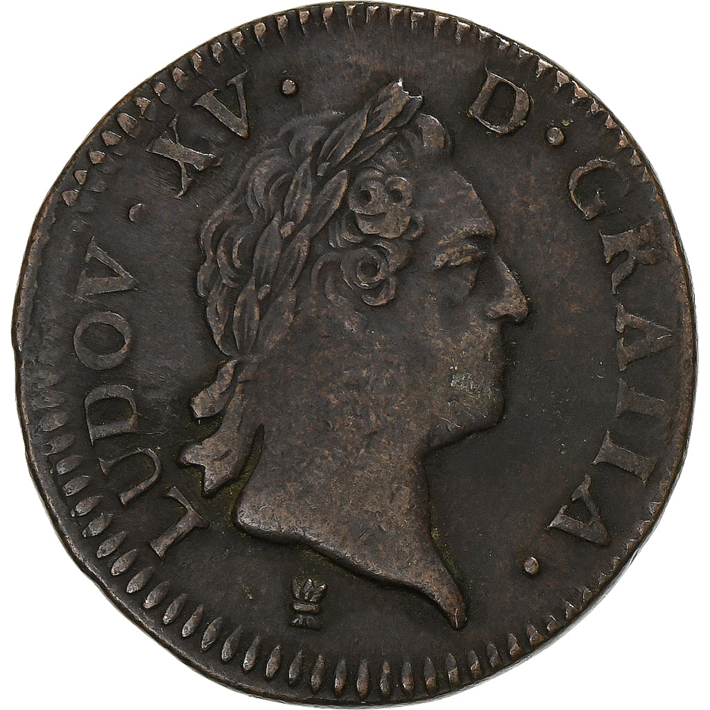 Frankreich, Louis XV, Sol, 1773, Limoges, Kupfer, SS, Gadoury:280