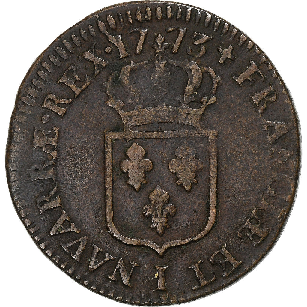 Frankreich, Louis XV, Sol, 1773, Limoges, Kupfer, SS, Gadoury:280