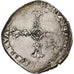 France, Henri IV, 1/4 Ecu, 1604, Montpellier, 3rd type, Silver, VF(30-35)
