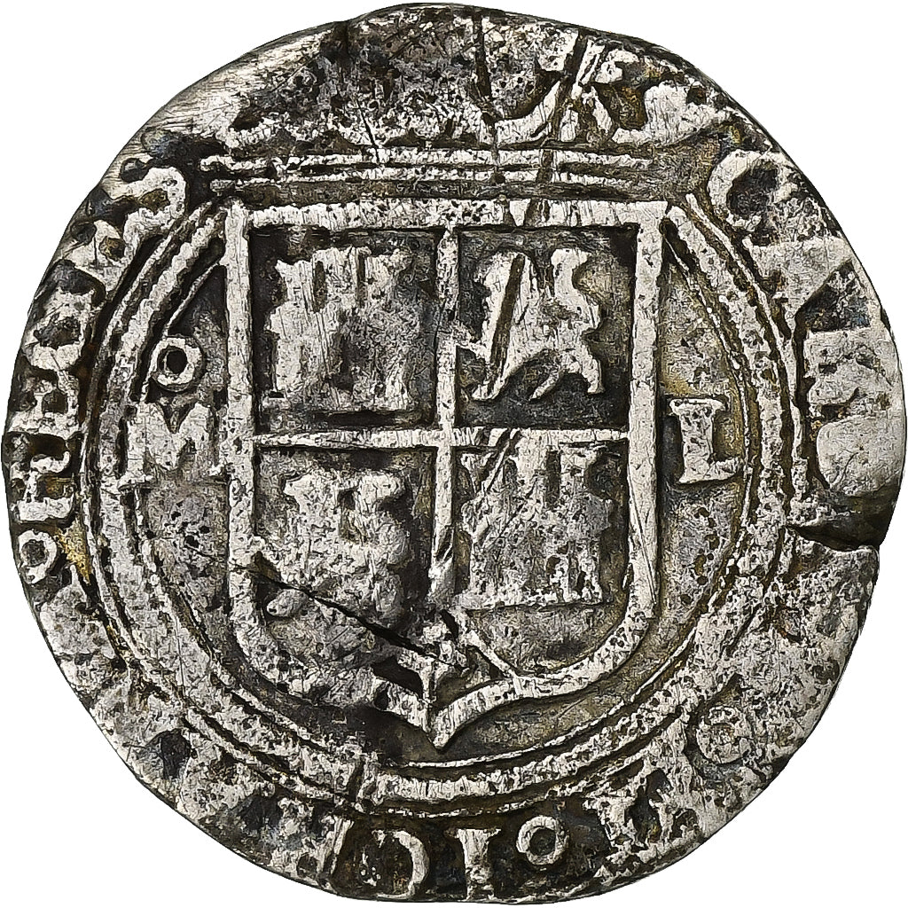 Spanien, Carlos & Joanna, 1 Réal, 1542-1555, Mexico City, Silber, S