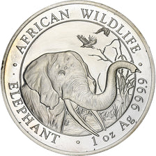Somalia, 100 Shillings, Elephant, 2018, 1 Oz, Silver, MS(63)
