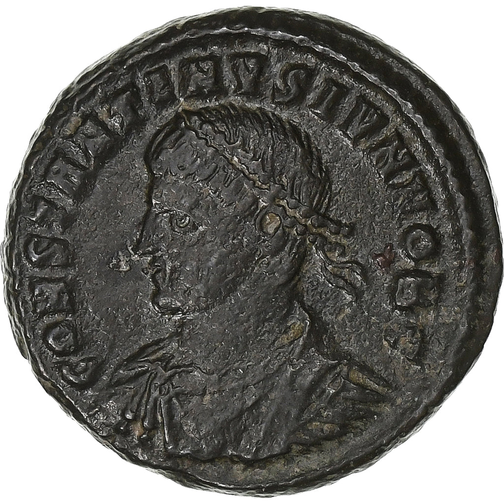 Constantine II, Follis, 324-325, Kyzikos, Bronze, SS+, RIC:26