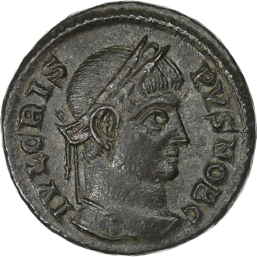Crispus, Follis, 321-324, Siscia, Brązowy, AU(55-58), RIC:181