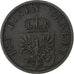 Kingdom of Prussia, Wilhelm I, 2 Pfennig, 1867, Hannover, Koper, ZF+