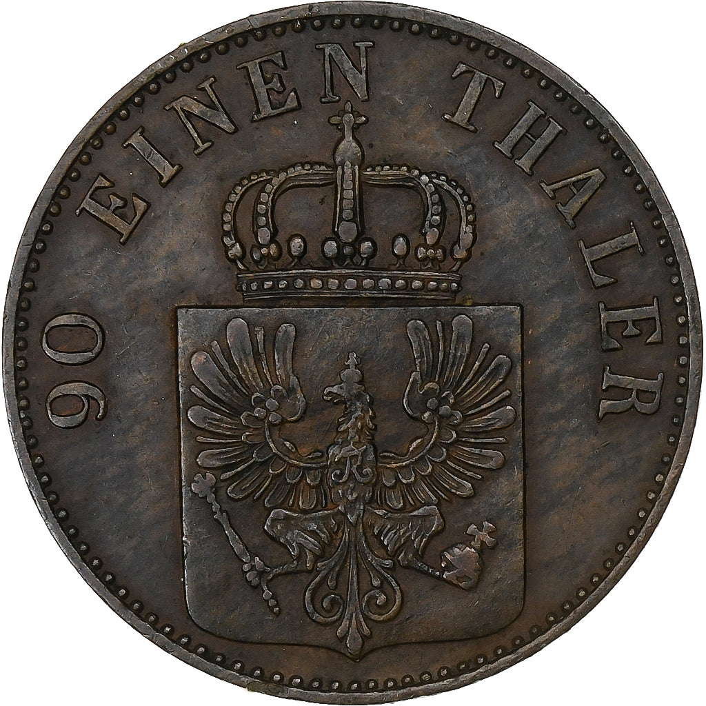 Kingdom of Prussia, Friedrich Wilhelm IV, 4 Pfennig, 1852, Berlin, Copper