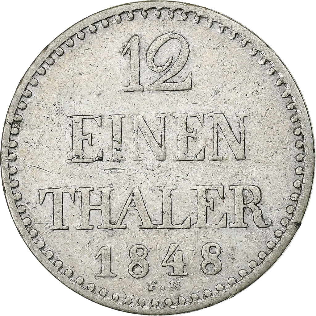 Grand Duchy of Mecklenburg-Schwerin, Friedrich Franz II, 1/12 Thaler, 1848