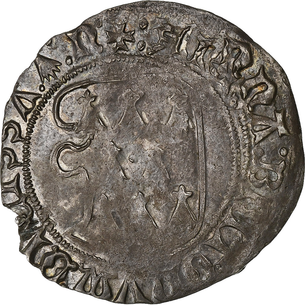 Duchy of Brittany, Anne de Bretagne, Blanc à la targe, 1488-1514, Nantes