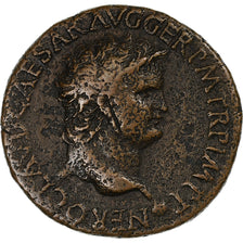 Nero, As, 62-68, Lugdunum, Bronze, EF(40-45), RIC:475