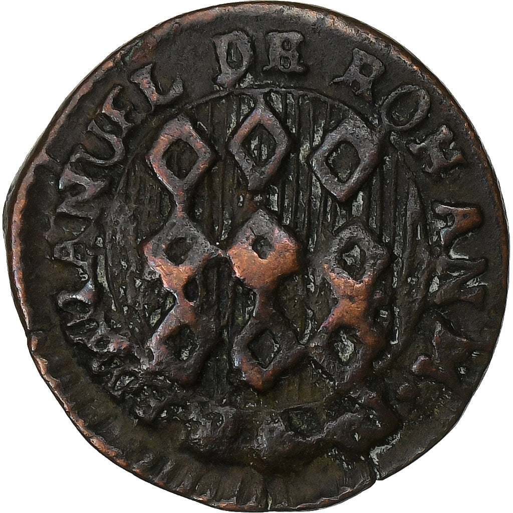 Order of Malta, Emmanuel de Rohan, Grano, 1777, Copper, VF(30-35)