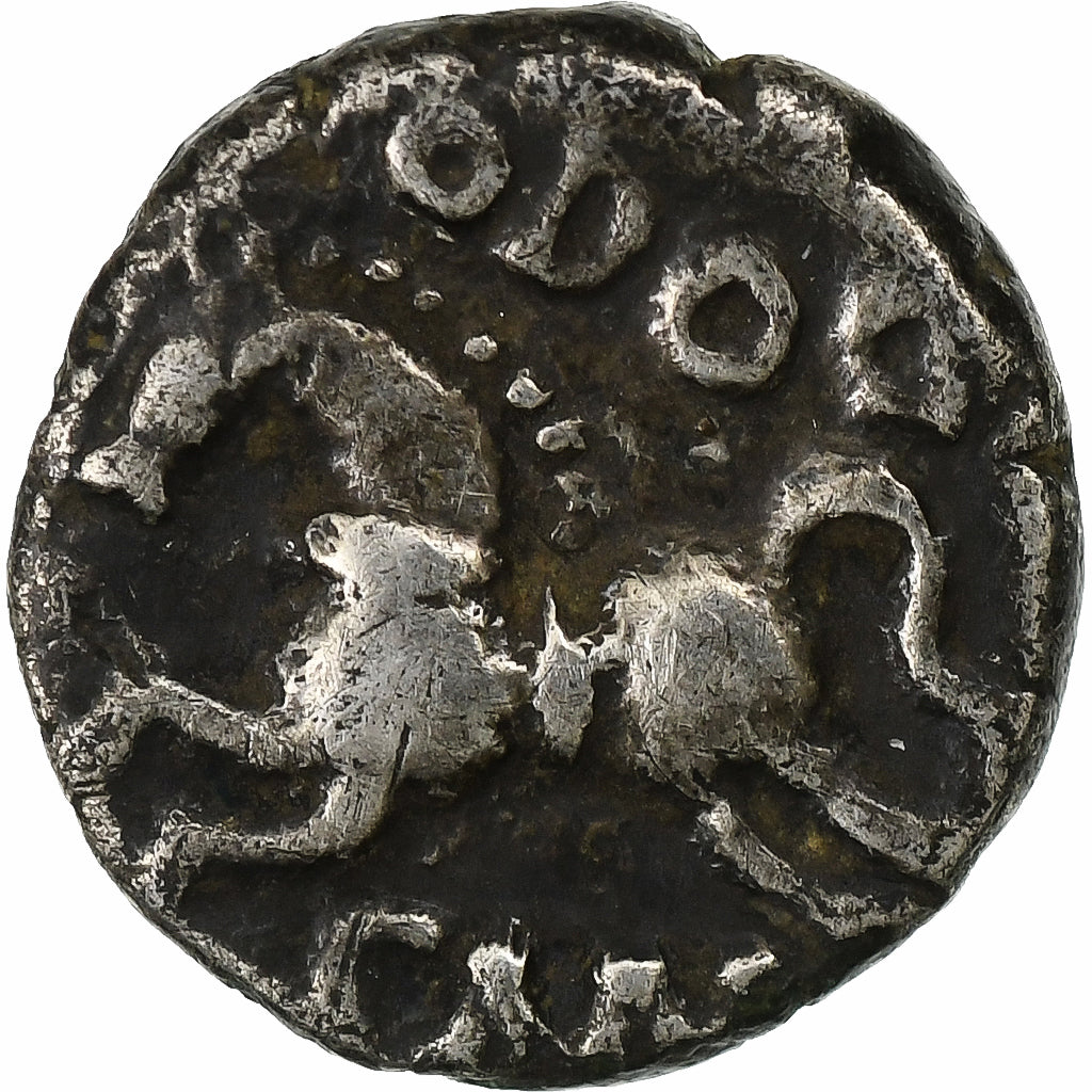 Sequanes, Denier Q. DOCI/SAM F, ca. 60-40 BC, Zilver, ZF, Delestrée:3245