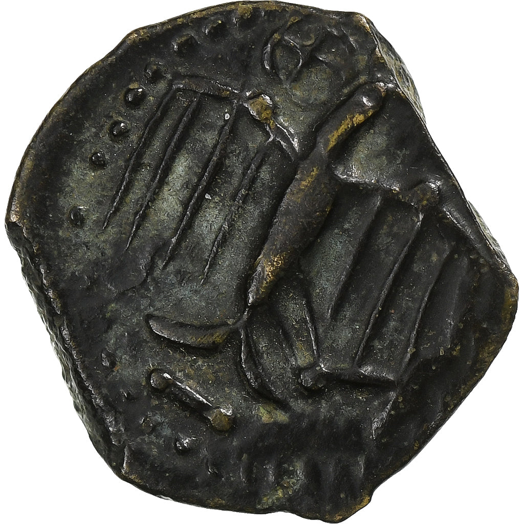 Carnutes, Bronze à l'aigle et à la rouelle, ca. 60-40 BC, Bronze, SUP