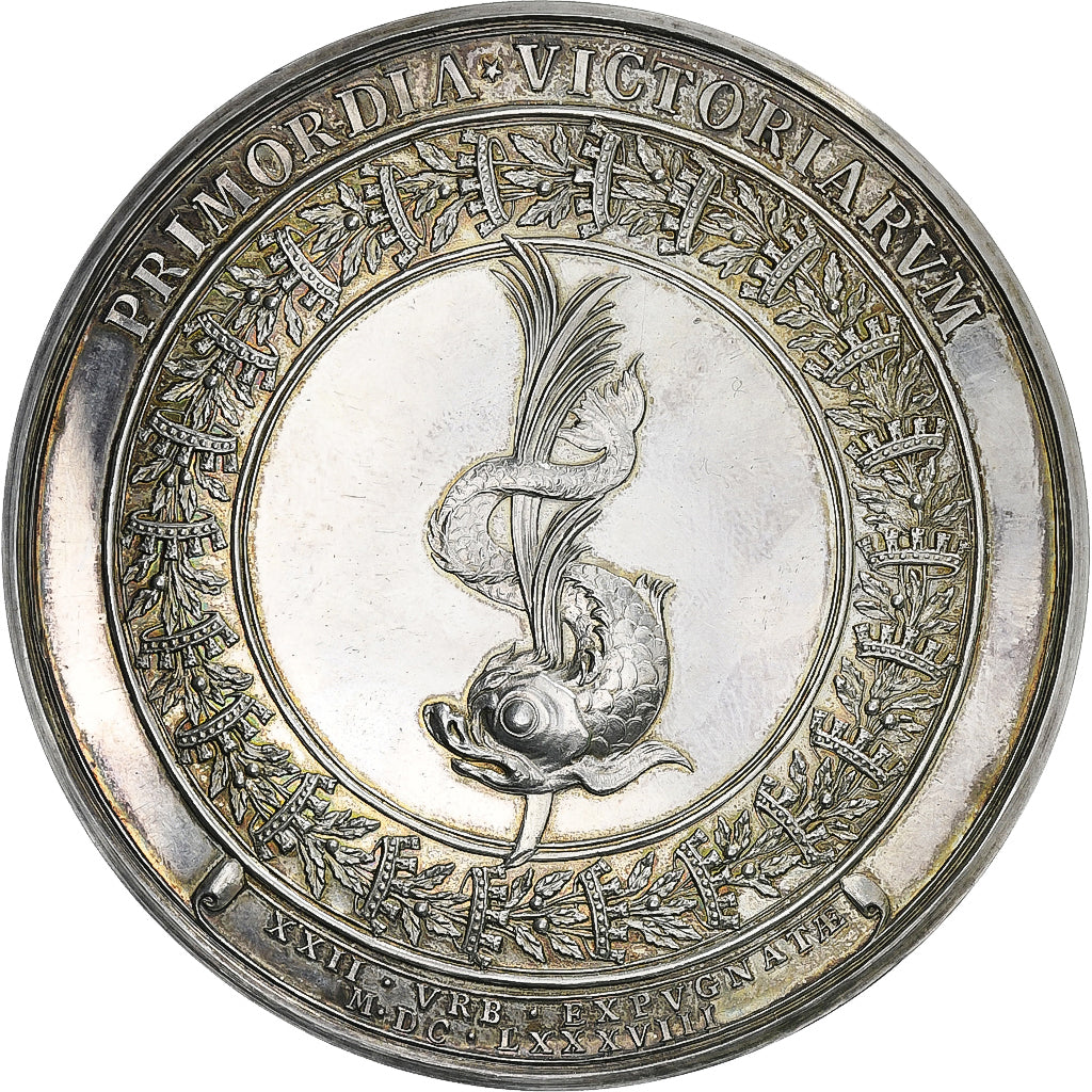 France, Médaille, Louis XIV, 22 Villes prises par le Dauphin, 1688, Argent