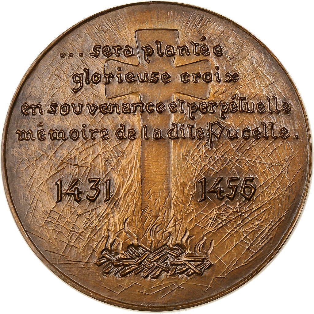Frankrijk, Medaille, Jeanne d'Arc, 7 Juillet 1456, n.d., Bronzen, Coeffin, PR+