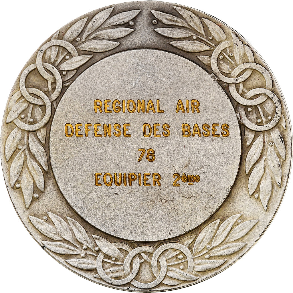 Francia, medaglia, Regional Air, Défense des Bases, n.d., Bronzo argentato