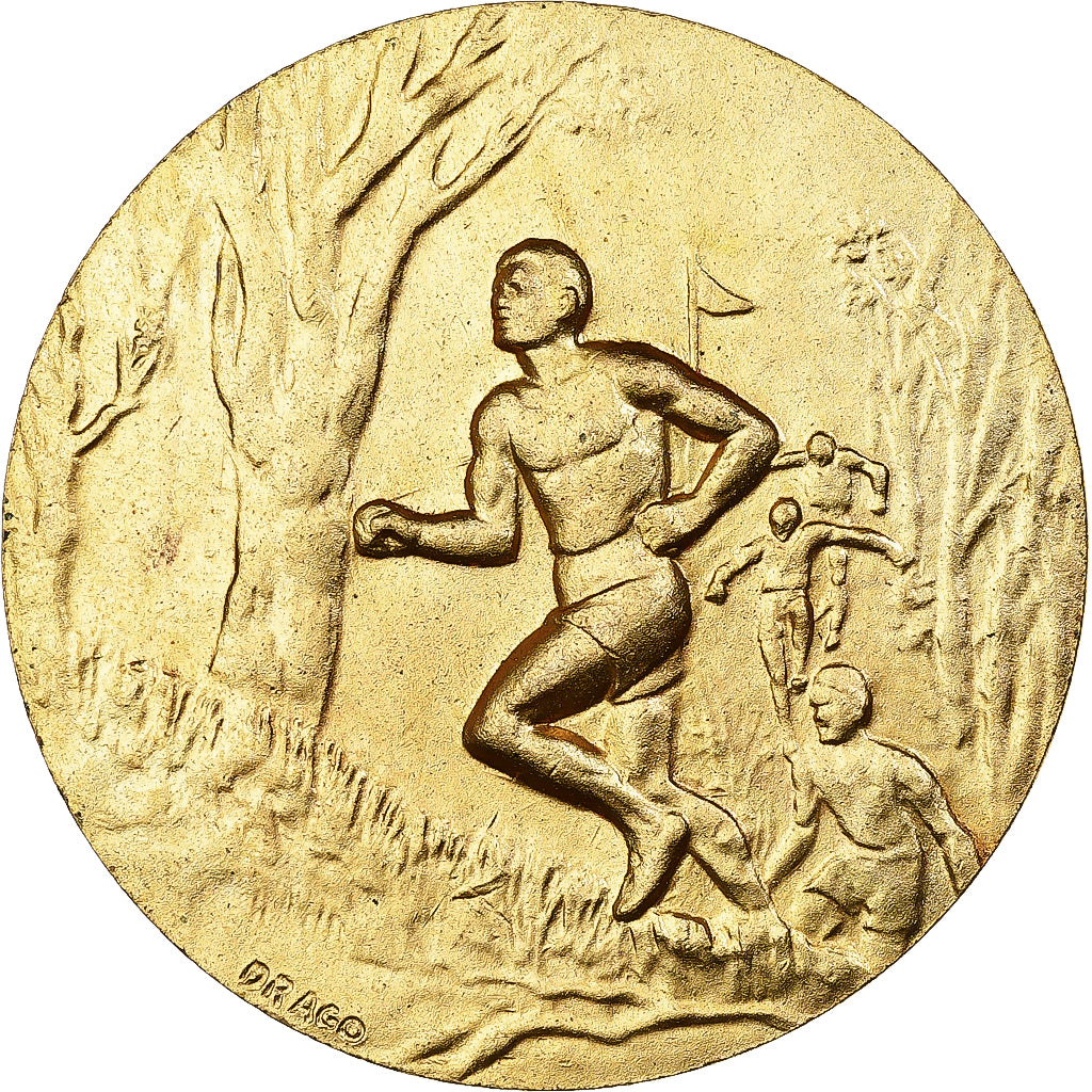 Francia, medaglia, Cross Country, n.d., Bronzo dorato, Drago, SPL