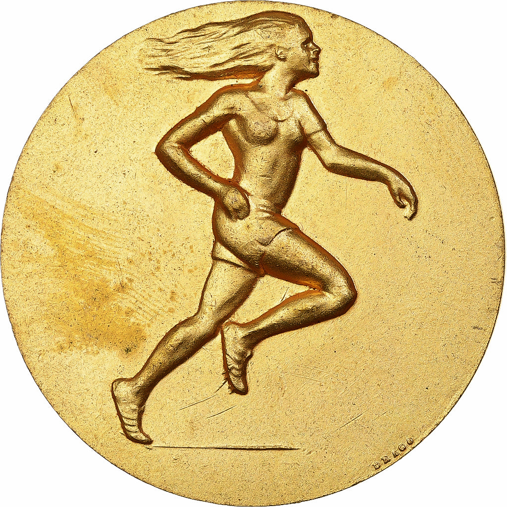 Francia, medaglia, Sport, Course à Pied, n.d., Bronzo dorato, Drago, SPL