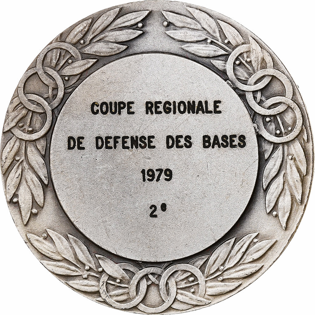 Francia, medaglia, Prix de Défense des Bases, 1979, Bronzo argentato, Drago