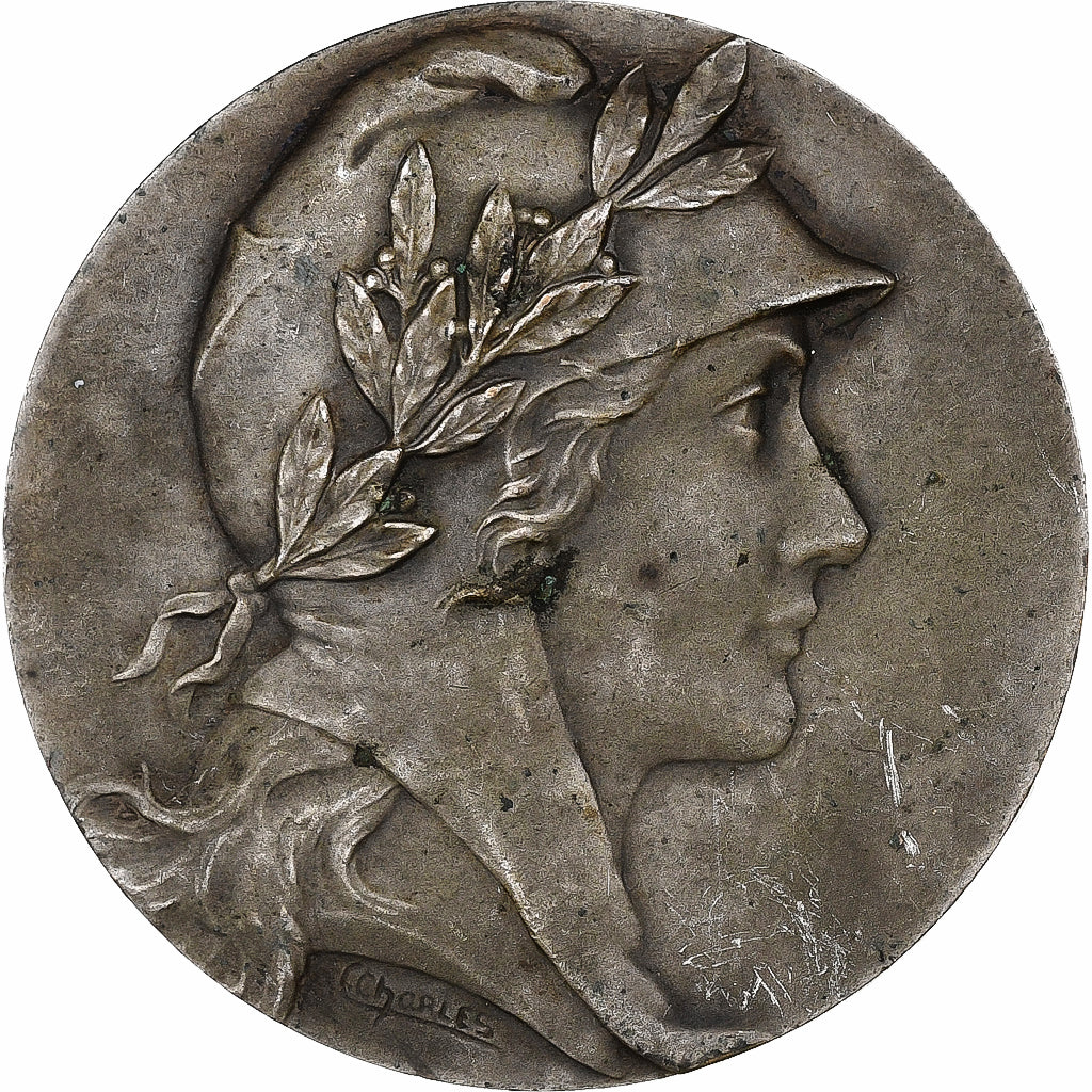 Francia, medaglia, L'heure derrière moto, 1949, Bronzo argentato, Charles, SPL-