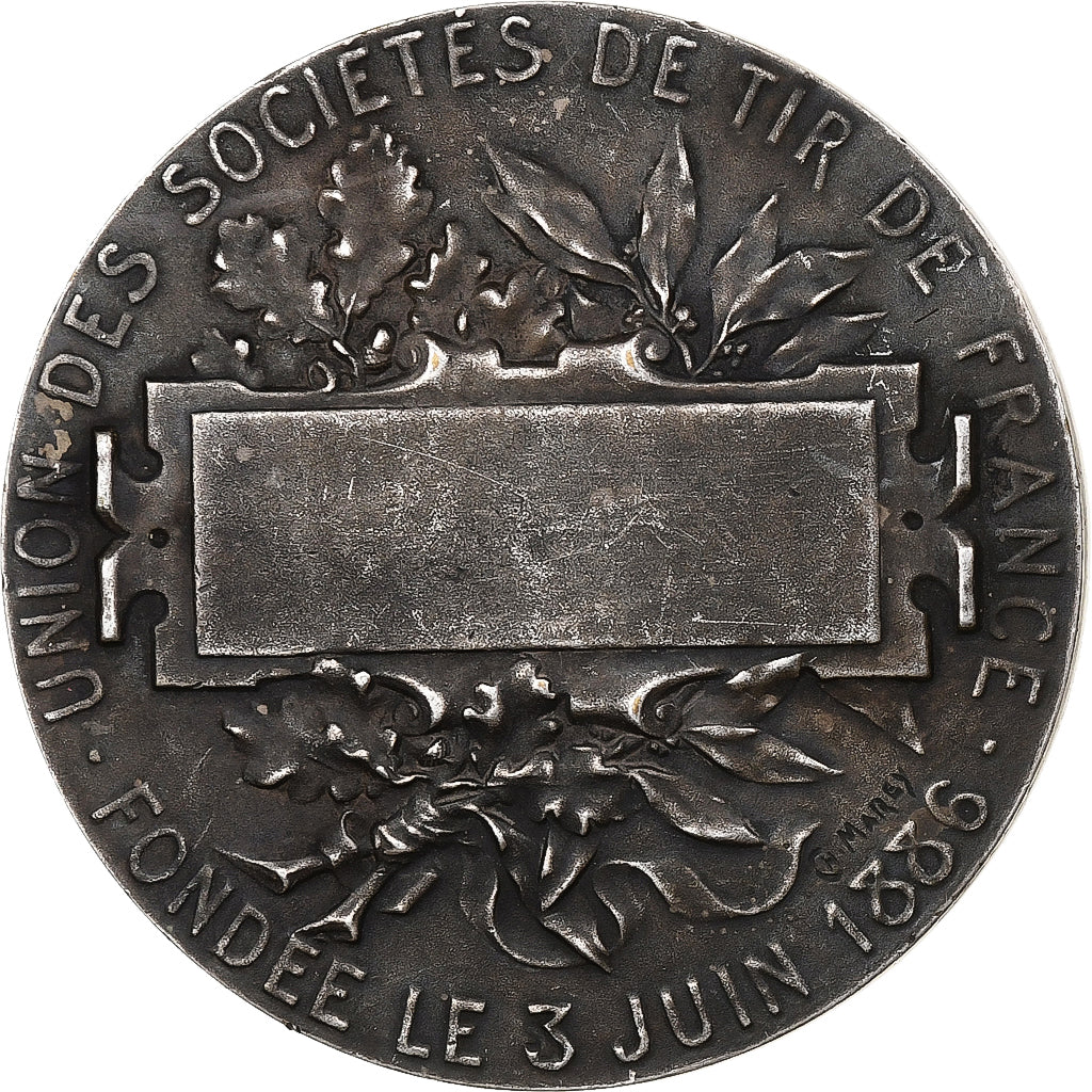 Francia, medaglia, Union des Sociétés de Tir de France, 1886, Bronzo