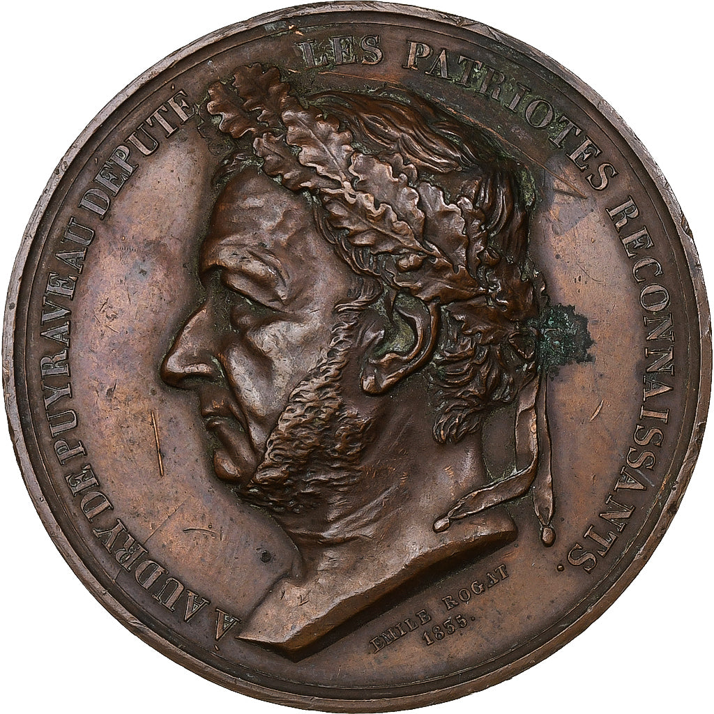 Francia, medalla, P-F. Audry de Puyravault, Procès, 1835, Bronce, Rogat, EBC+