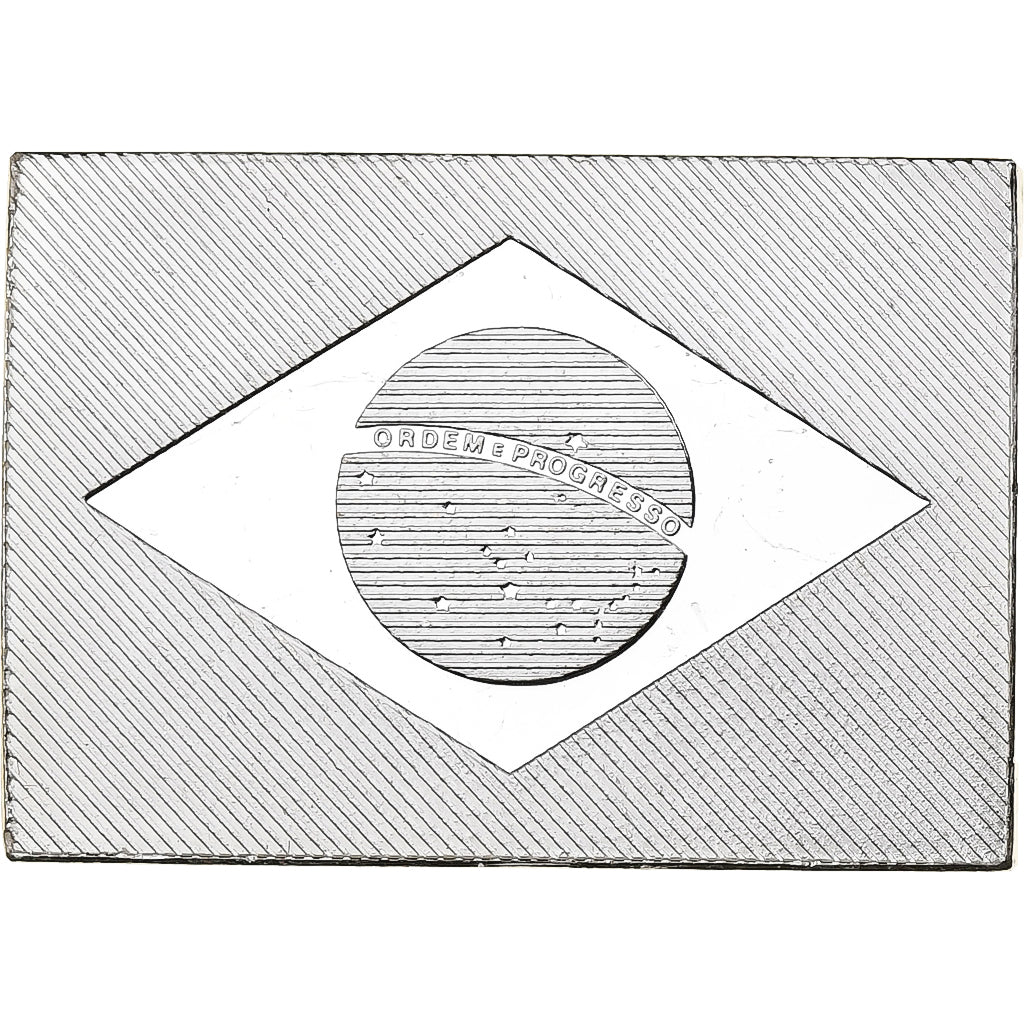 France, Medal, United Nations Flags, Brazil, Silver, AU(55-58)