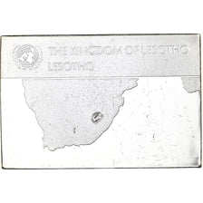 France, Medal, United Nations Flags, Lesotho, Silver, AU(55-58)