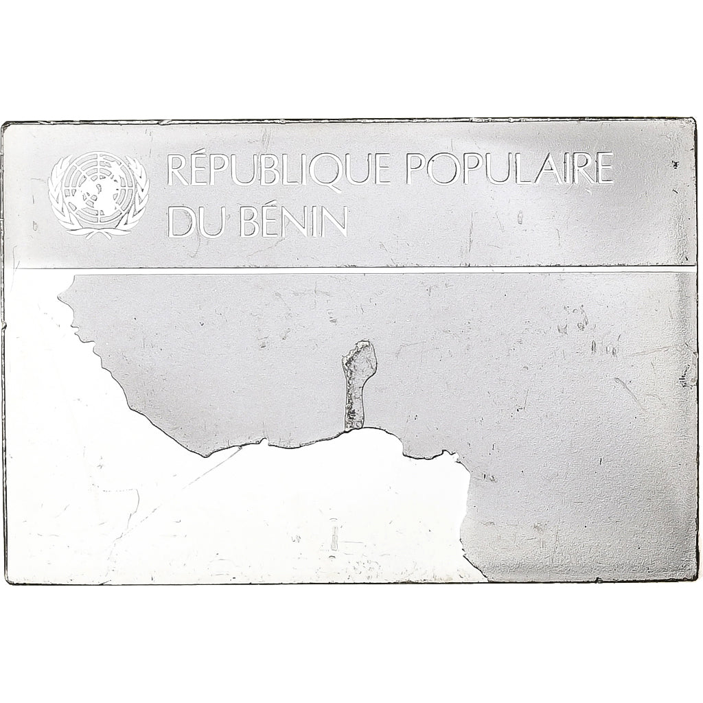 Francja, medal, United Nations Flags, People's Republic of Benin, Srebro