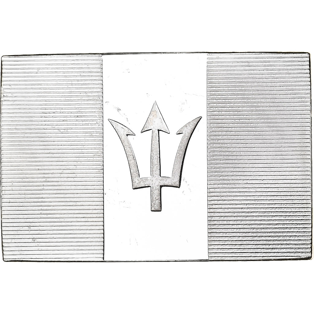 France, Medal, United Nations Flags, Barbados, Silver, AU(55-58)