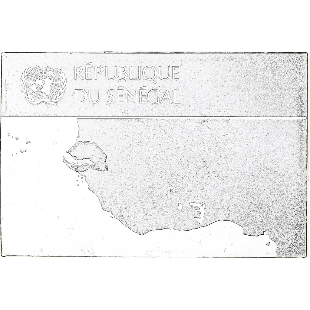 France, Medal, United Nations Flags, Senegal, Silver, AU(55-58)