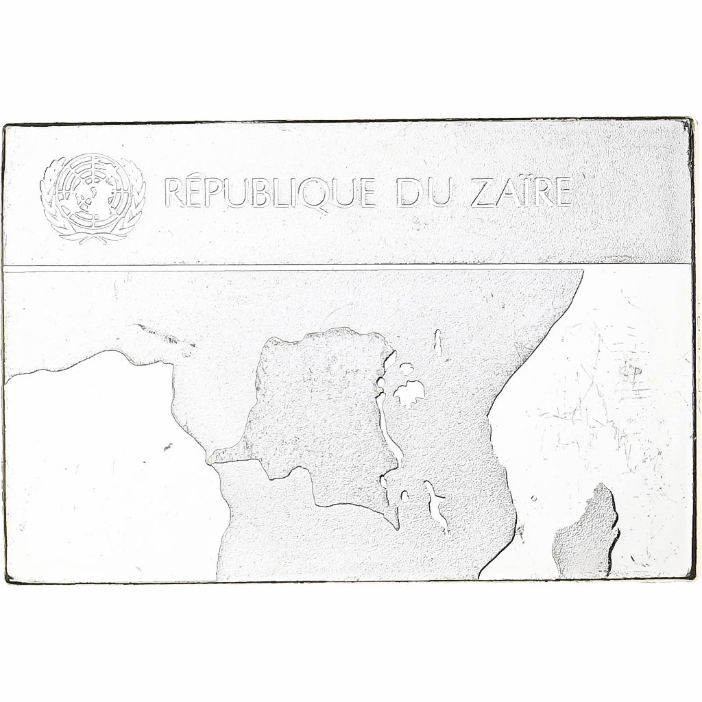 Frankrijk, Medaille, United Nations Flags, Republic of Zaire, Zilver, PR
