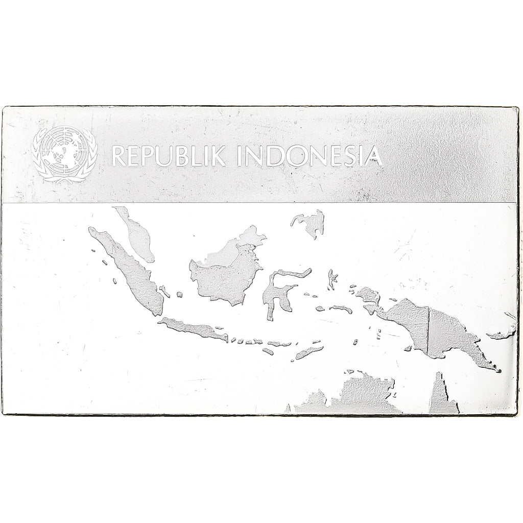 Francia, medaglia, United Nations Flags, Indonesia, Argento, SPL-