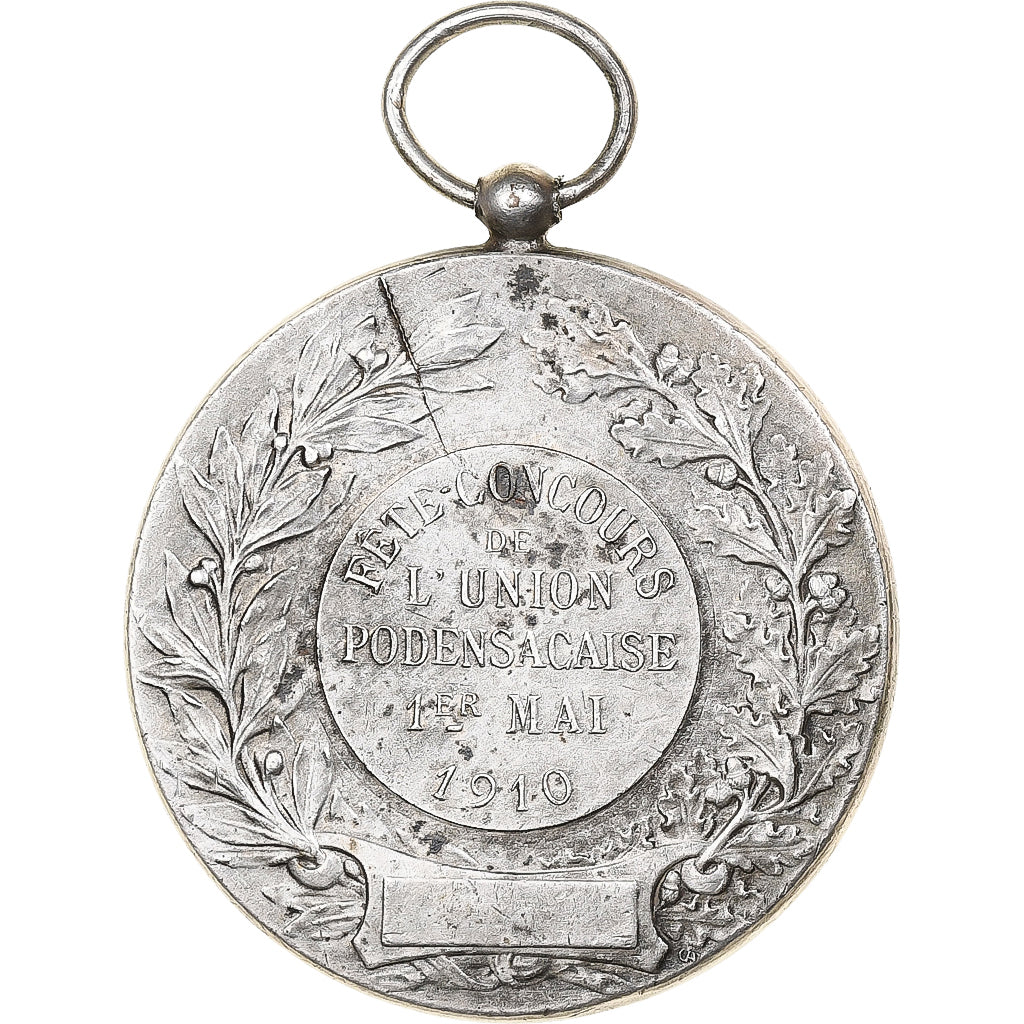 France, Médaille, Fête-Concours de l'Union Podensacaise, 1910, Argent, SUP