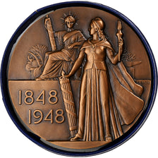 France, Medal, 100 ans du suffrage Universel, 1948, Bronze, Bazor, MS(60-62)