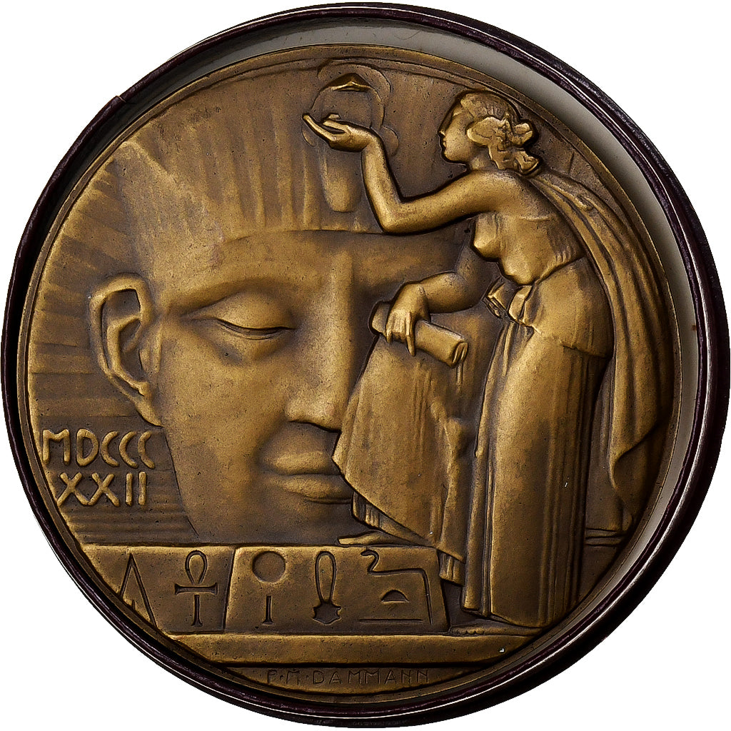 France, Medal, Champollion, Centenary of the deciphering of hieroglyphs, 1922