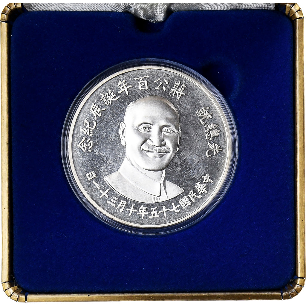 France, Medal, Chiang Kai-shek Centenary, 1986, Silver, MS(63)