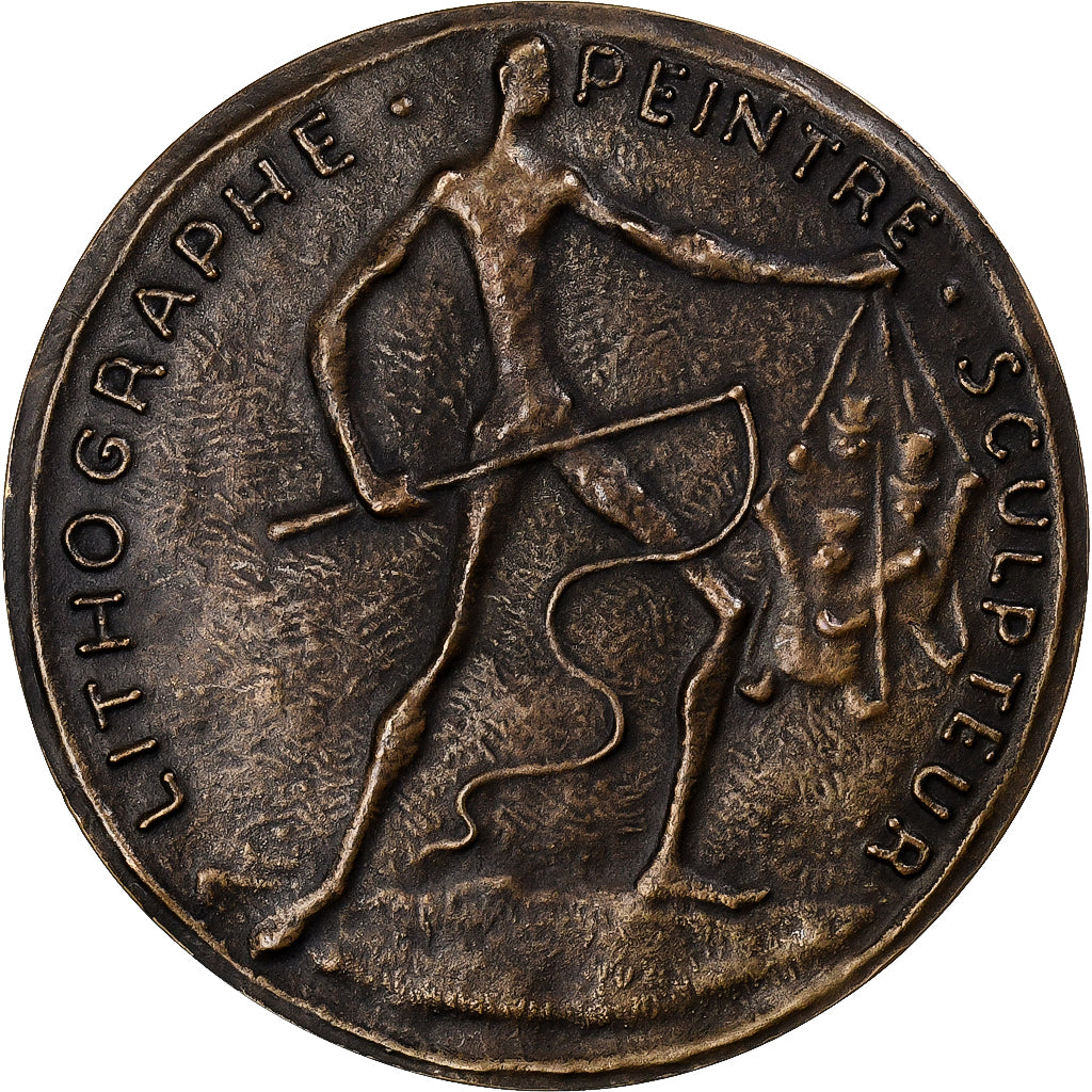France, Médaille, Honoré Daumier, Sculpteur, 1952, Bronze, SUP, Lay