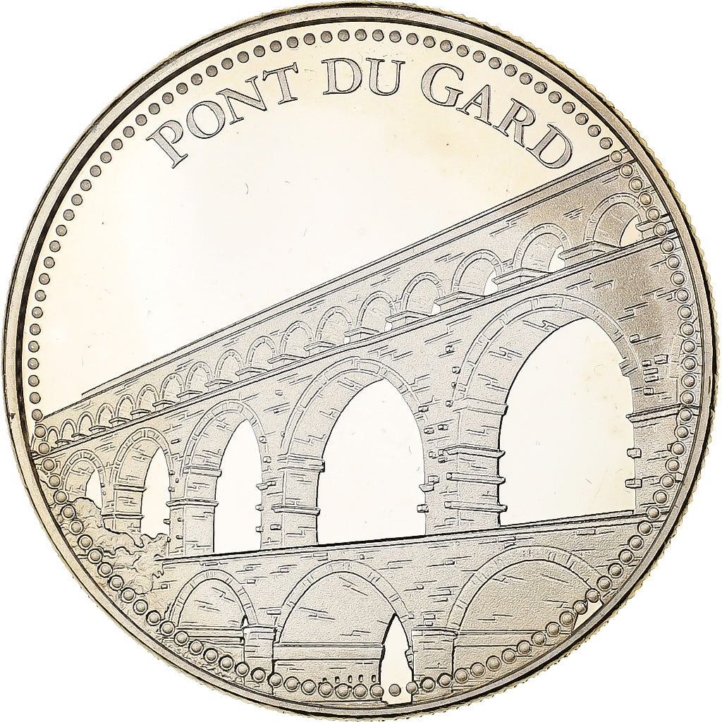 France, Medal, Trésors du Patrimoine, Pont du Gard, n.d., Copper-nickel