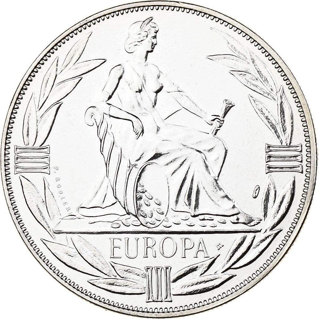 Francja, medal, Ecu Europa, Europe Assise, 1980, Miedź-Nikiel, MS(65-70)