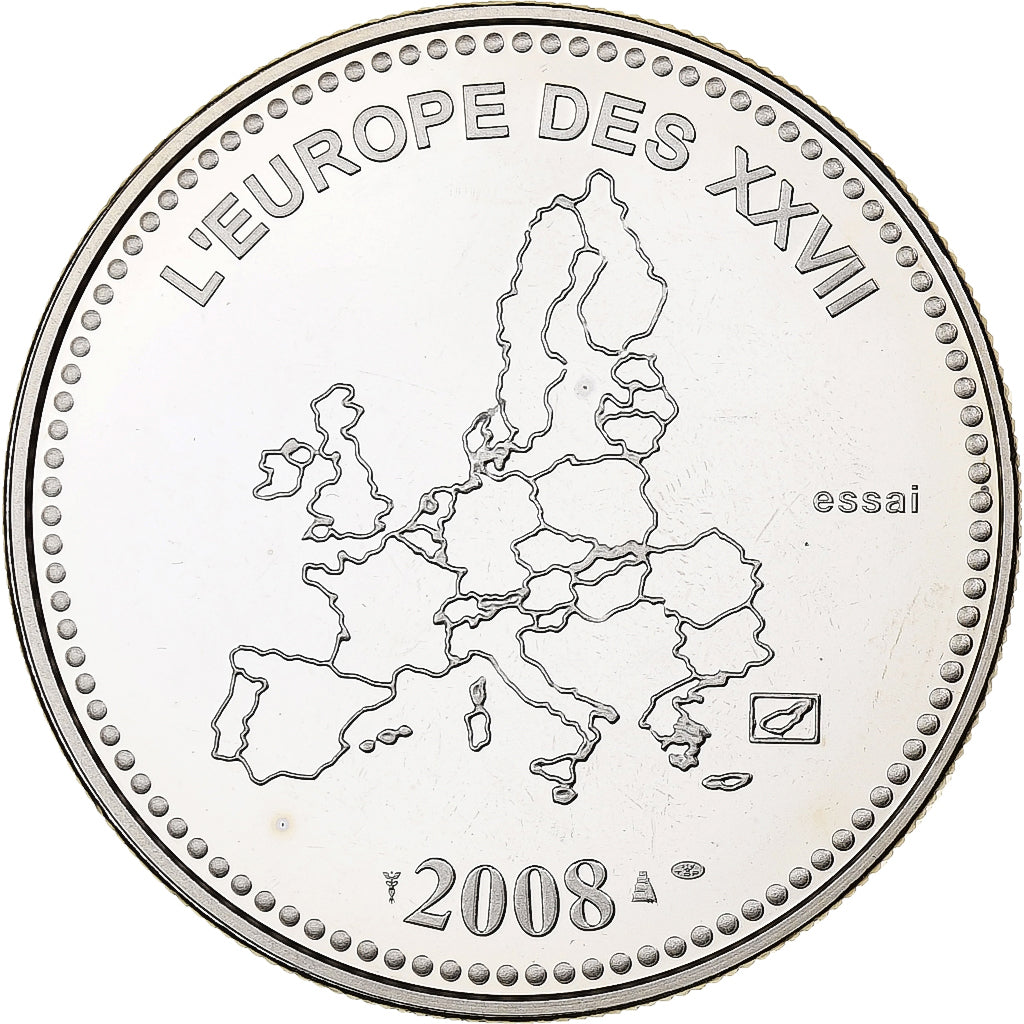 Francia, medaglia, L'Europe des XXVII, Veme République, 2008, Rame-nichel, FDC